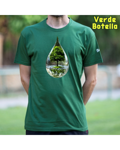 Camiseta Hombre Manga Corta-Gota KellyGreen