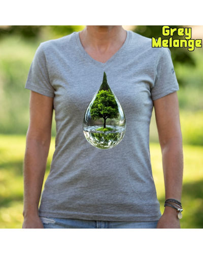 Camiseta Mujer Manga Corta-Gota RoyalBlue