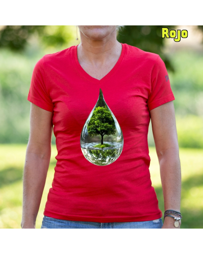 Camiseta Mujer Manga Corta-Gota RoyalBlue