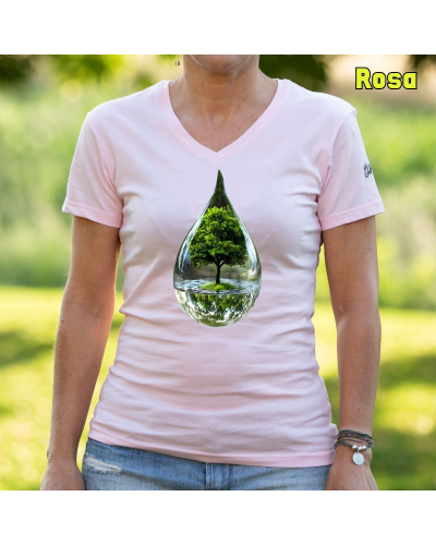 Camiseta Mujer Manga Corta-Gota RoyalBlue