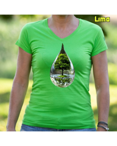 Camiseta Mujer Manga Corta-Gota Lima