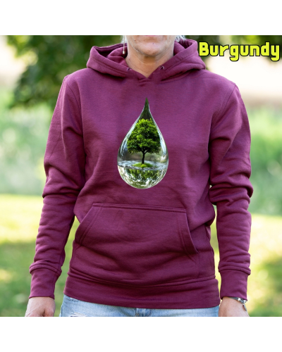 Sudadera Mujer Capucha-Gota GreyMelange