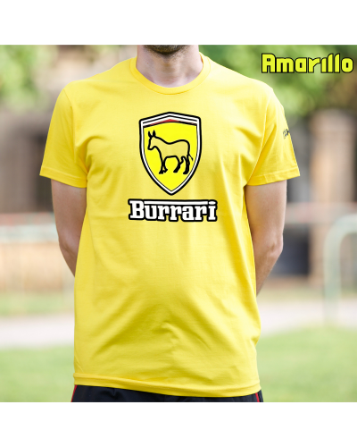 Camiseta Hombre Manga Corta-Burrari Rojo