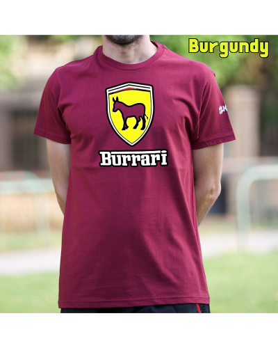 Camiseta Hombre Manga Corta-Burrari Rojo
