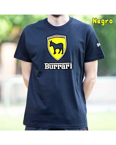 Camiseta Hombre Manga Corta-Burrari Rojo