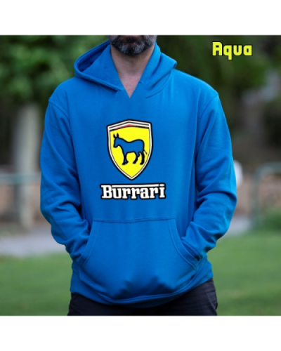 Sudadera Hombre Capucha-Burrari Aqua