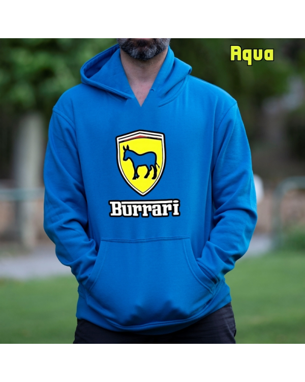 Sudadera Hombre Capucha-Burrari Aqua