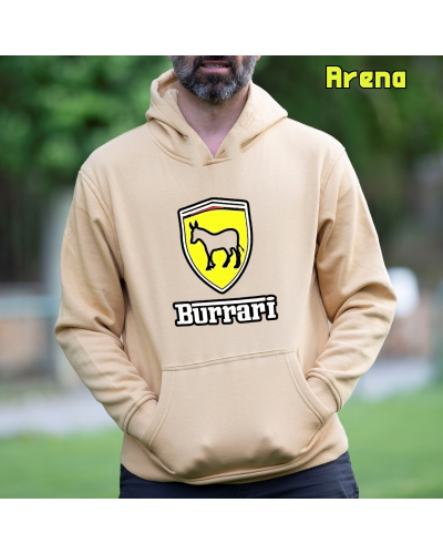Sudadera Hombre Capucha-Burrari Rojo