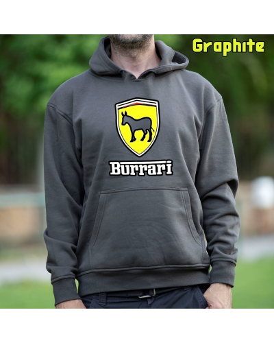 Sudadera Hombre Capucha-Burrari Rojo