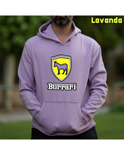 Sudadera Hombre Capucha-Burrari Rojo