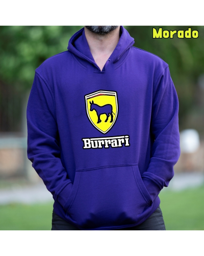 Sudadera Hombre Capucha-Burrari Rojo