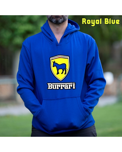 Sudadera Hombre Capucha-Burrari Rojo