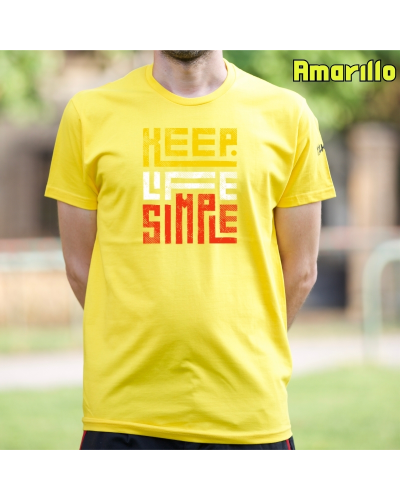 Camiseta Hombre Manga Corta-Keep Live Simple VerdeBotella