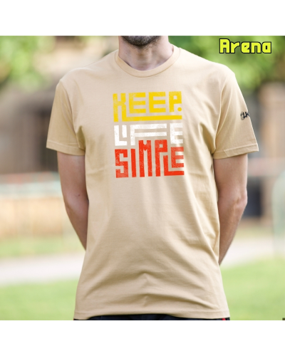 Camiseta Hombre Manga Corta-Keep Live Simple VerdeBotella