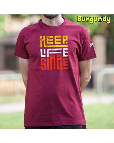 Camiseta Hombre Manga Corta-Keep Live Simple VerdeBotella