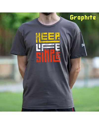 Camiseta Hombre Manga Corta-Keep Live Simple VerdeBotella