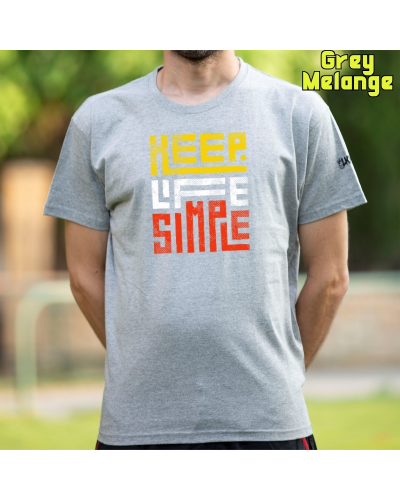 Camiseta Hombre Manga Corta-Keep Live Simple VerdeBotella