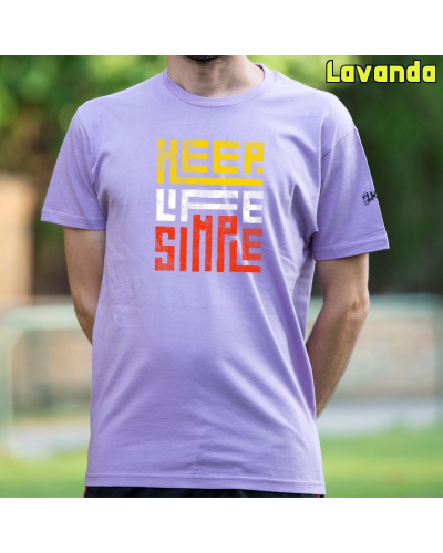Camiseta Hombre Manga Corta-Keep Live Simple VerdeBotella