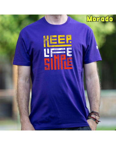 Camiseta Hombre Manga Corta-Keep Live Simple VerdeBotella