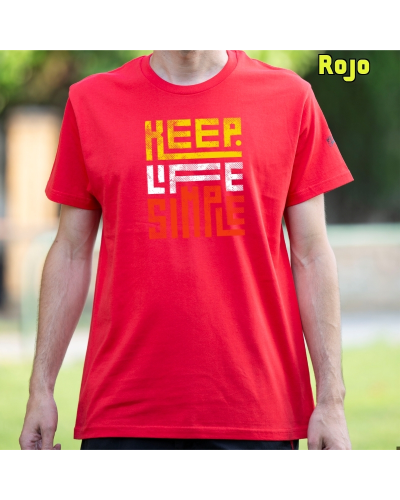 Camiseta Hombre Manga Corta-Keep Live Simple VerdeBotella