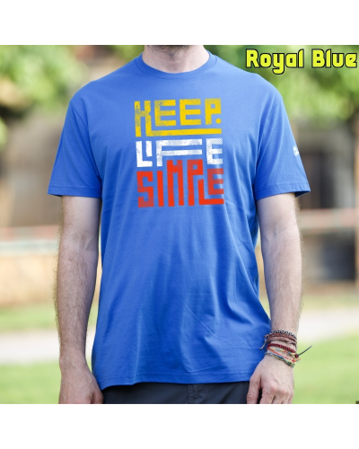 Camiseta Hombre Manga Corta-Keep Live Simple VerdeBotella