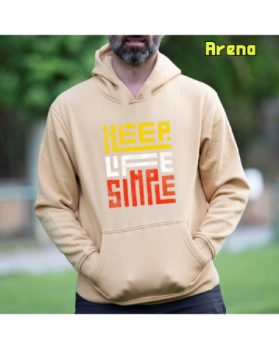 Sudadera Hombre Capucha-Keep Live Simple Burgundy