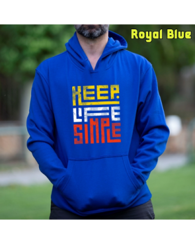 Sudadera Hombre Capucha-Keep Live Simple Burgundy