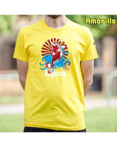 Camiseta Hombre Manga Corta-Red Japan Amarillo