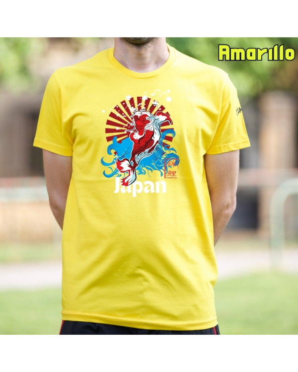 Camiseta Hombre Manga Corta-Red Japan Amarillo