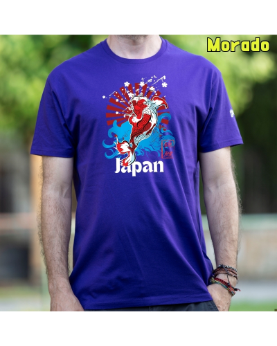 Camiseta Hombre Manga Corta-Red Japan Morado