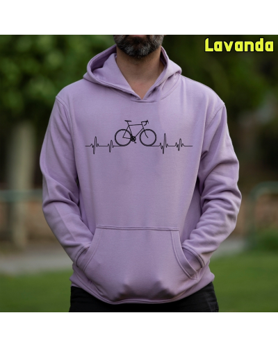 Sudadera hombre con capucha BICI LATIDO – La Kamiseta K Buskas