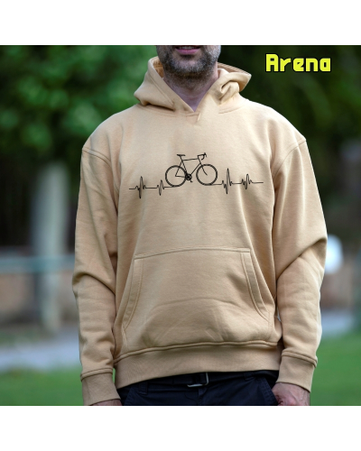 Sudadera hombre con capucha BICI LATIDO – La Kamiseta K Buskas