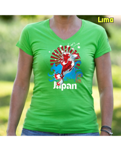 Camiseta Mujer Manga Corta-Red Japan Lima