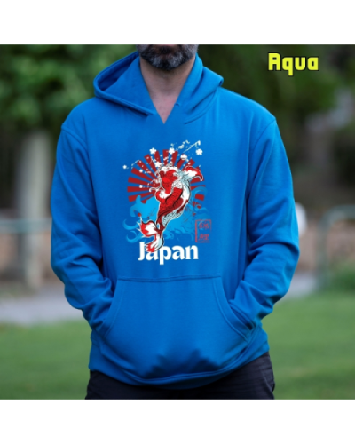 Sudadera Hombre Capucha-Red Japan Aqua