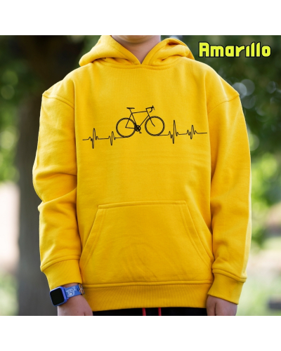 Sudadera niño con capucha BICI LATIDO - La Kamiseta K Buskas