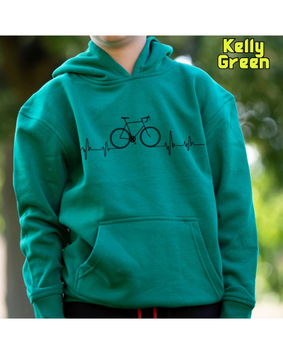 Sudadera niño con capucha BICI LATIDO  La Kamiseta K Buskas