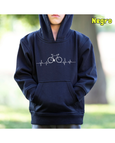 Sudadera niño con capucha BICI LATIDO - La Kamiseta K Buskas