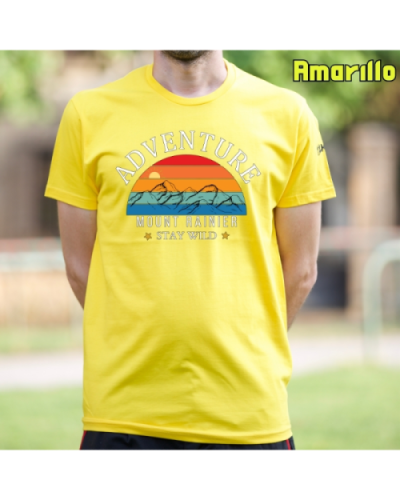 Camiseta Hombre Manga Corta-Monte Rainier Amarillo