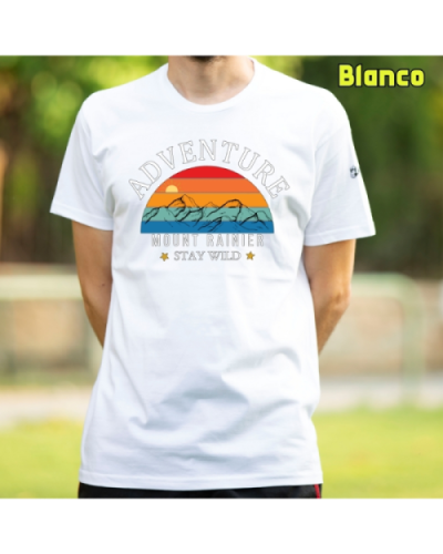 Camiseta Hombre Manga Corta-Monte Rainier Burgundy