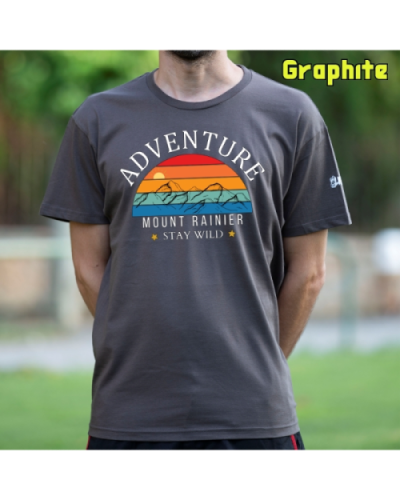 Camiseta Hombre Manga Corta-Monte Rainier Burgundy