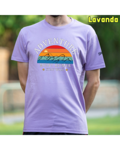 Camiseta Hombre Manga Corta-Monte Rainier Burgundy