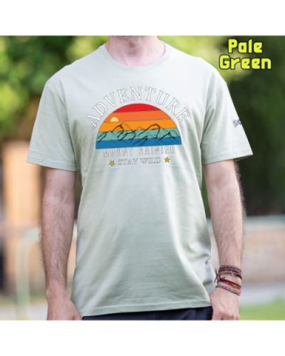 Camiseta Hombre Manga Corta-Monte Rainier Burgundy