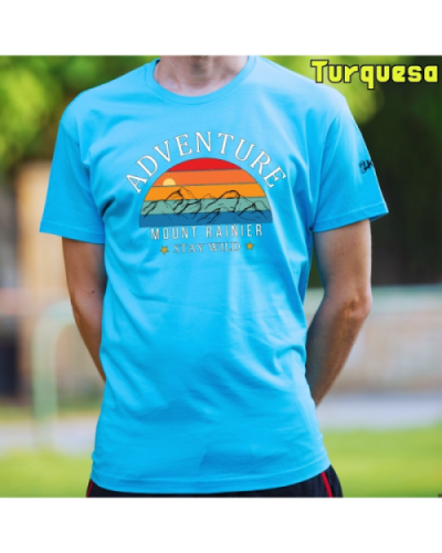 Camiseta Hombre Manga Corta-Monte Rainier Burgundy