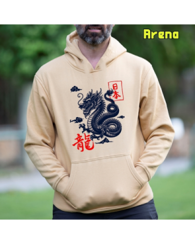 Sudadera Hombre Capucha-Dragón Arena