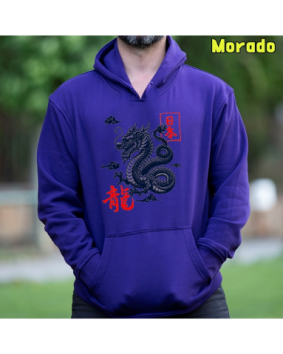 Sudadera Hombre Capucha-Dragón Pistacho