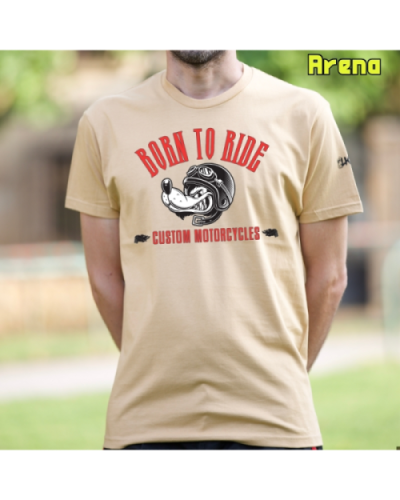 Camiseta Hombre Manga Corta-Custom Motor GreyMelange