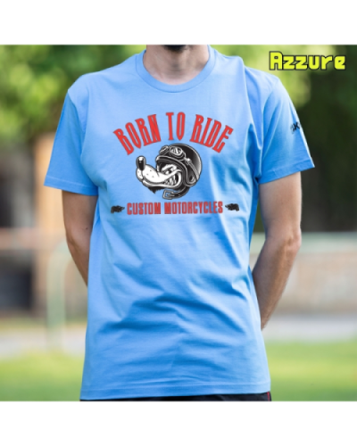 Camiseta Hombre Manga Corta-Custom Motor GreyMelange