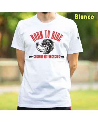 Camiseta Hombre Manga Corta-Custom Motor GreyMelange