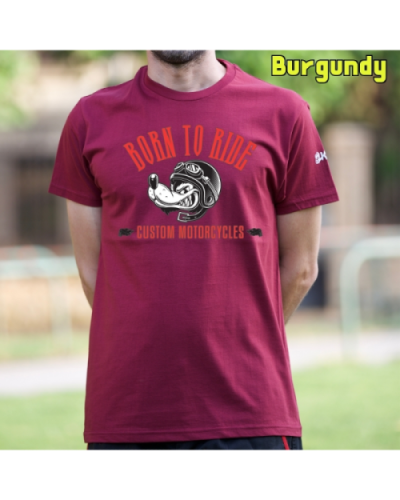 Camiseta Hombre Manga Corta-Custom Motor GreyMelange