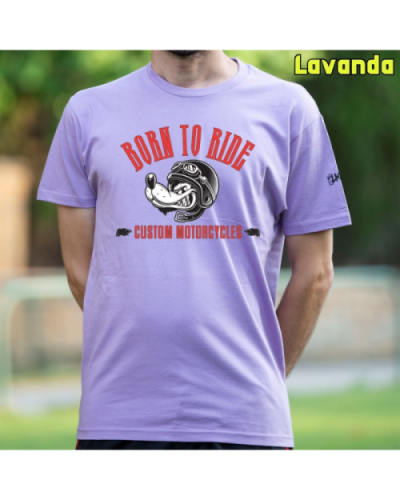 Camiseta Hombre Manga Corta-Custom Motor GreyMelange